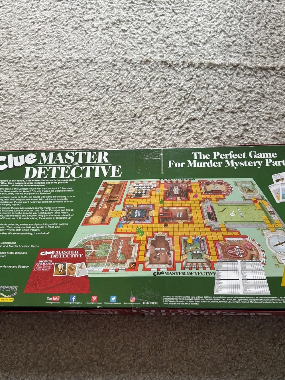Hasbro Clue Master Detective Board Game Vintage